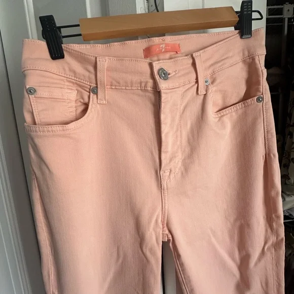 7 For All Mankind Light Pink Denim Size 27 - Picture 3 of 3